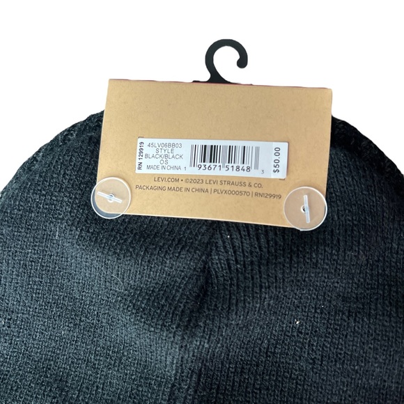 NWT Levi’s 2 pack Beanie Lined for Warmth & Beanie Unlined - Picture 6 of 6